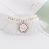 Lovely Pearl Veil Pet Collars